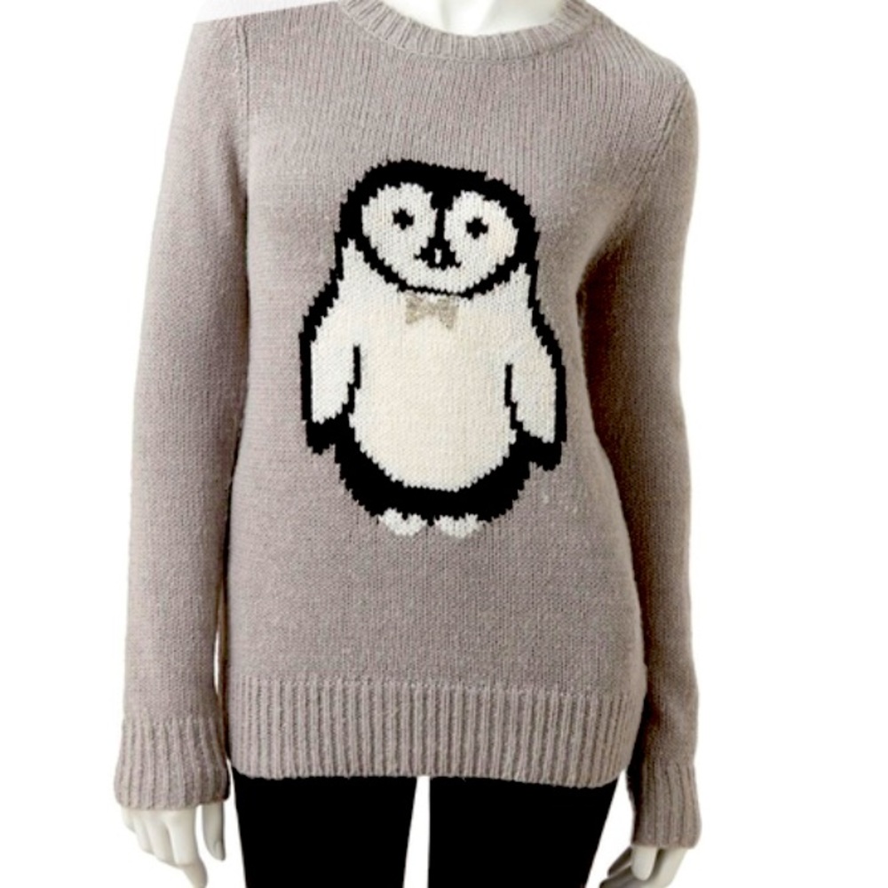 LC Penguin sweater with CZ bow tie